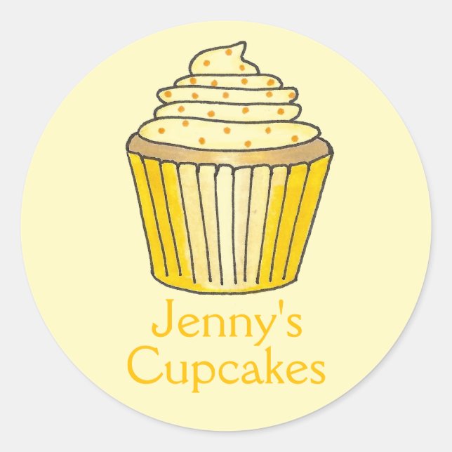 Stickers Cake Cupcake Cuisinier Personnalisé (Devant)