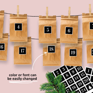 Stickers Calendrier de l'Avent Noël