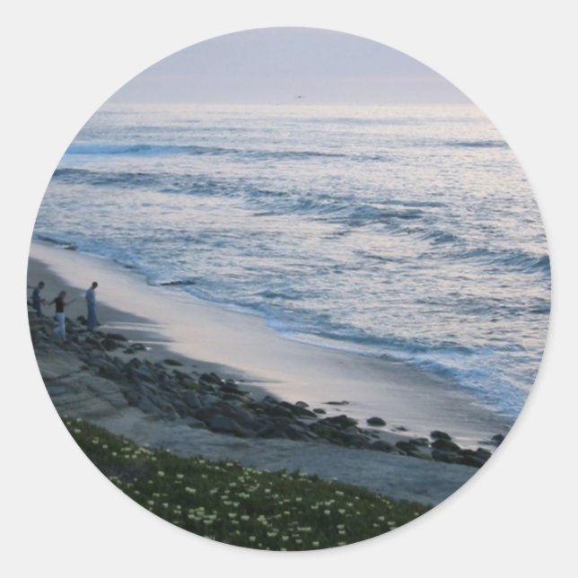 Stickers California Beach Sunset Custom La Jolla (Devant)