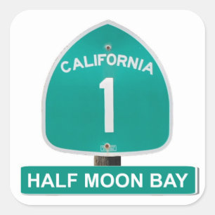 Stickers California Highway 1 Halle Moon Bay