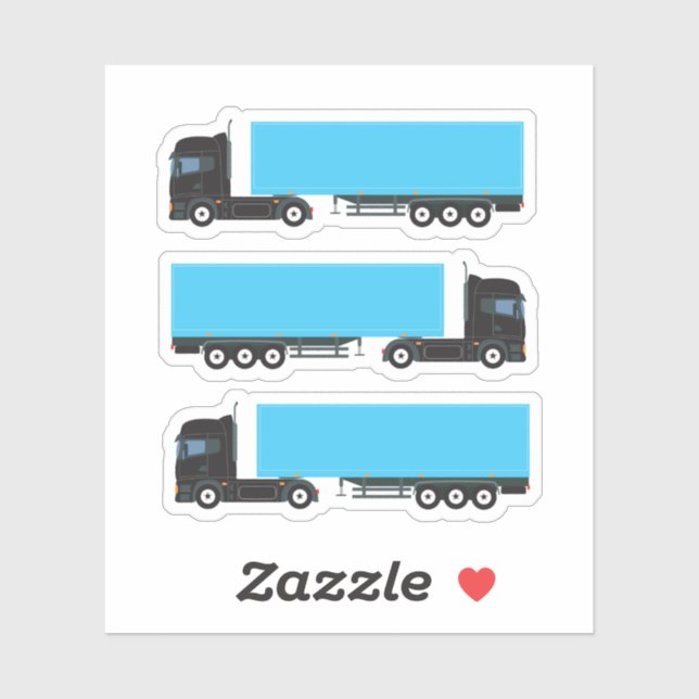 Stickers Camion Camion semi-remorque (Feuille)
