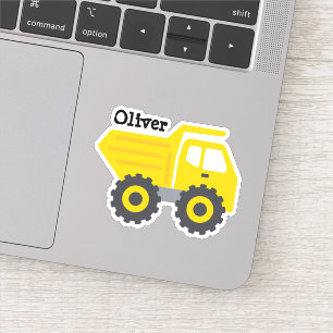 Stickers Camion de Camion Jaune pour Enfants Perso