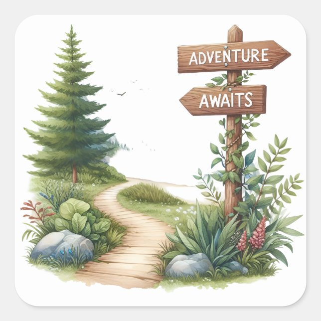 Stickers Camping été amusant (Devant)