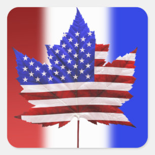 Stickers Canada USA Stickers American Canadian Fla
