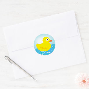 Stickers canard en caoutchouc jaune