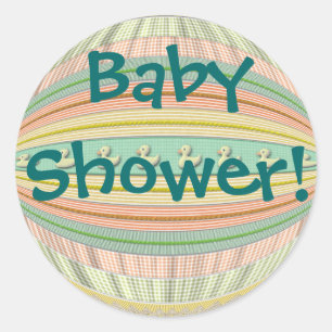Stickers - Canards rangés - "Baby shower !"