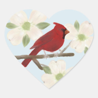 Stickers Cardinal et Dogwood Watercolor