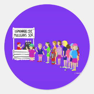 Stickers caricature Lady Mulligan Golf