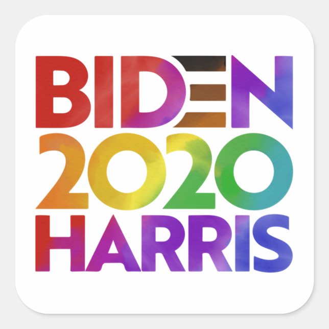 Stickers Carré Biden Harris 2020 (Devant)