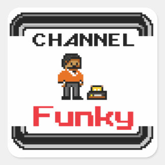 Stickers Carré Channel Funky Pixel