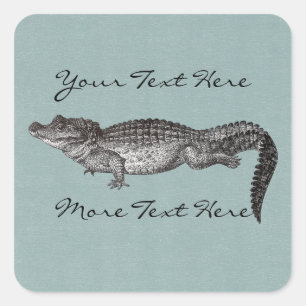 Stickers Carré crocodile