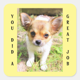 Stickers Carré Cute Pup