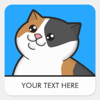 Stickers Carré de chats Calico Fat Joyeux
