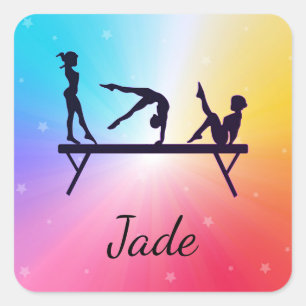 Stickers Carré de la gymnastique Rainbow Stars