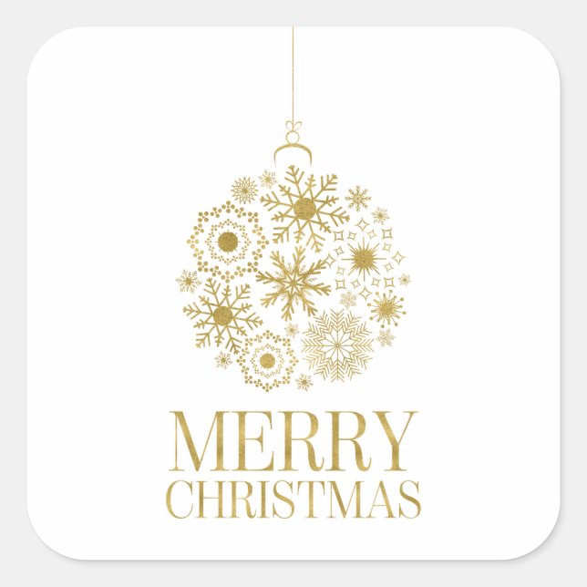 Stickers Carré de vacances Gold Snowflake (Devant)