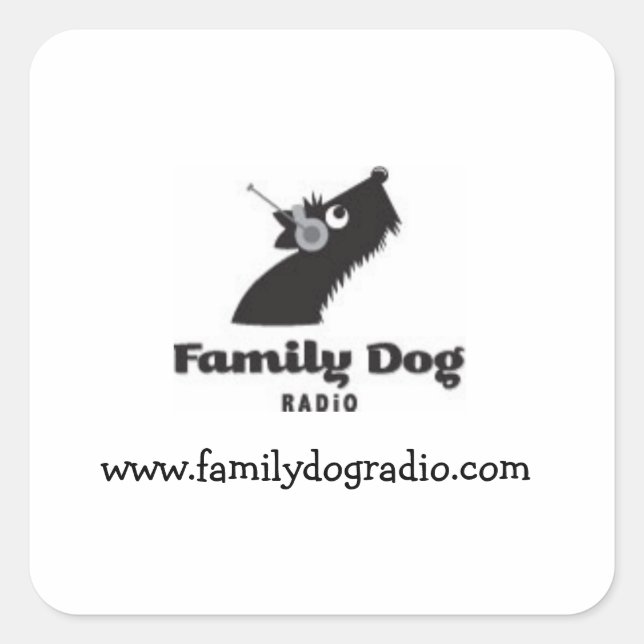 Stickers Carré Familydogradio (Devant)