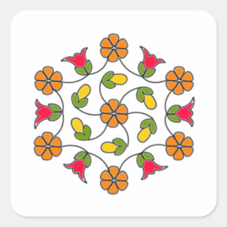 Stickers carré-Fleur Series #63