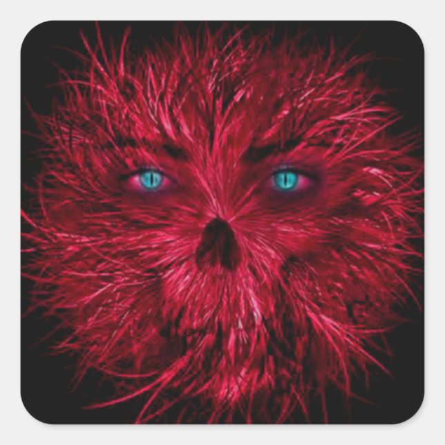 Stickers Carré Halloween/Monstre Déplaisant (Devant)