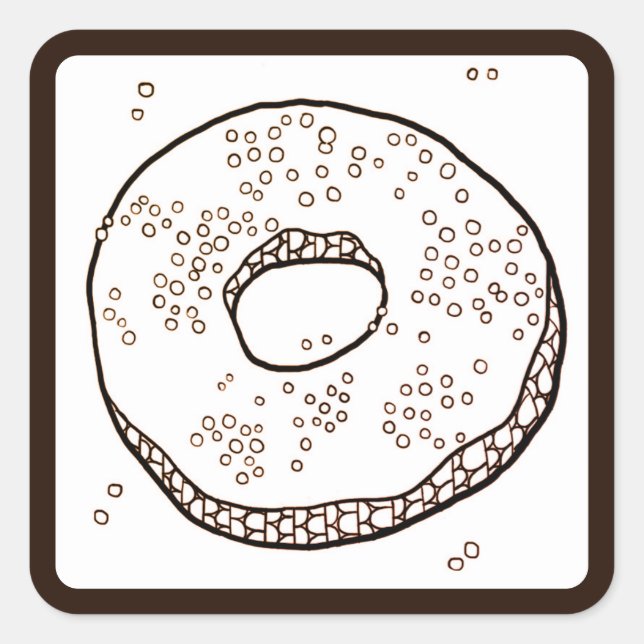Stickers Carré KNIT DONUT (Devant)