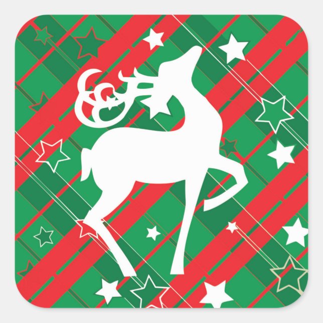 Stickers carré, Lustré, Grand, 3 pouces (feuille 6 (Devant)