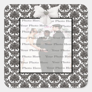 Stickers Carré Mariage Damask Elegance