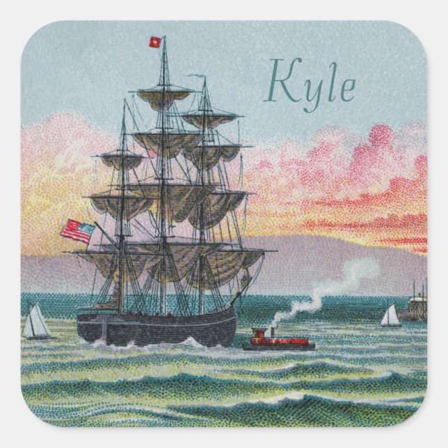 Stickers Carré Martha's Vineyard (Devant)