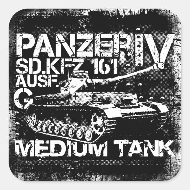 Stickers Carré Panzer IV (Devant)