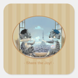 Stickers Carré Paris by Day Classic - Joie