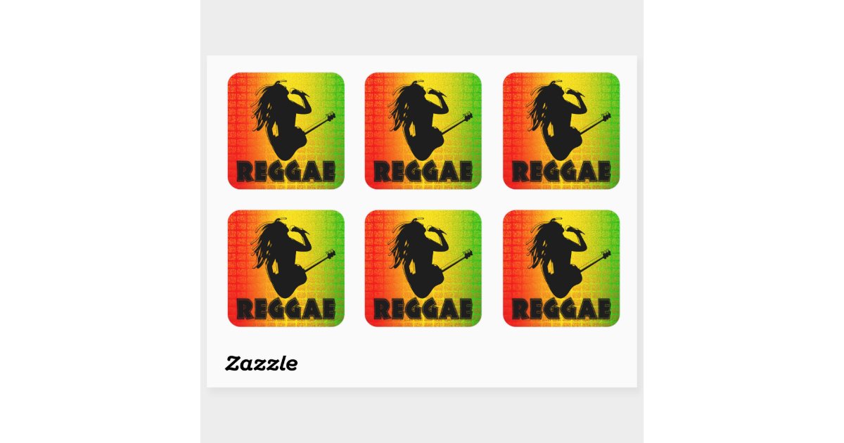 Stickers Carré Rasta Rastaman | Zazzle.fr