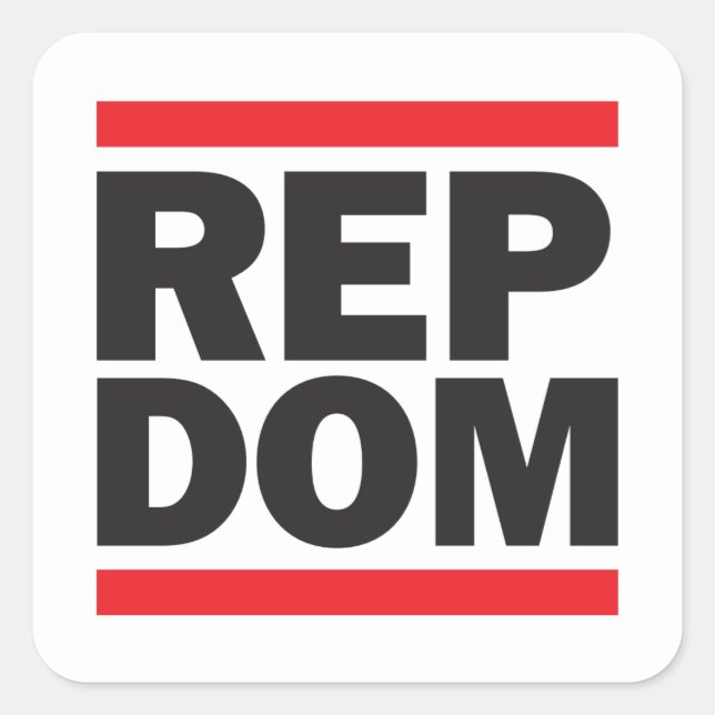 Stickers Carré REP DOM (Devant)