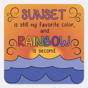 Stickers Carré Sunset et Rainbow
