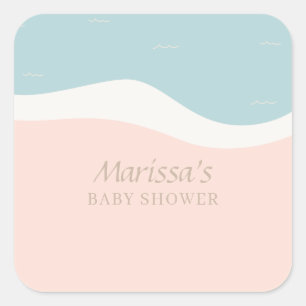 Stickers Carré Surboard Beach