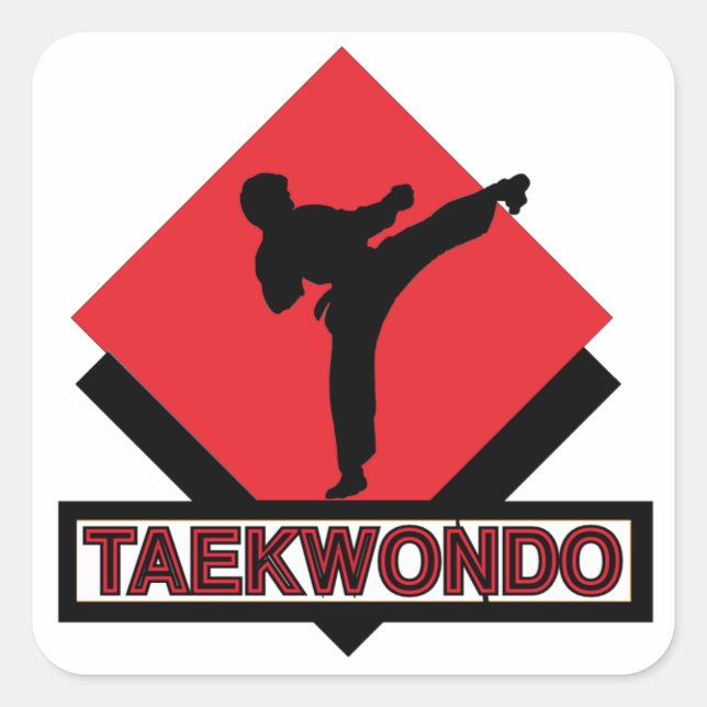 Stickers Carré Taekwondo (Devant)