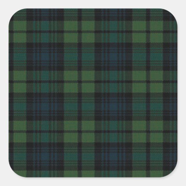 Stickers Carré Tartan Fabric (Devant)