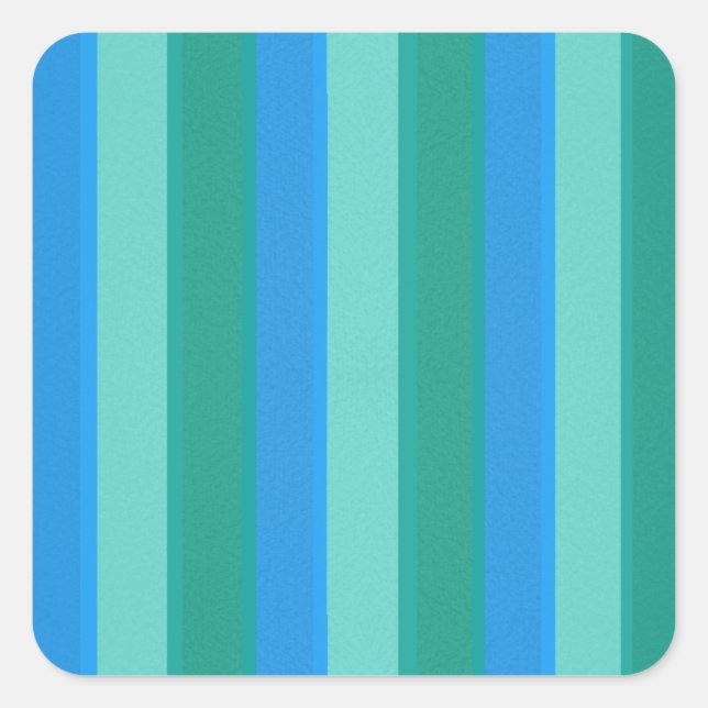 Stickers Carré Turquoise et Turquoise Atomique (Devant)