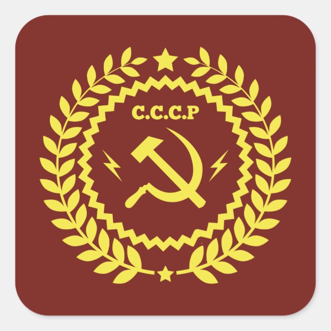 Stickers Carrés CCCP Hamer & Sickle Emblem (Devant)