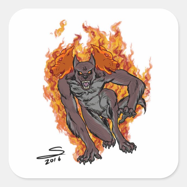 Stickers Carrés Cerberus (Devant)