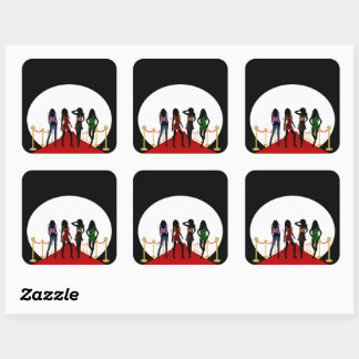 Stickers Carrés de la mode pour filles sur tapis r