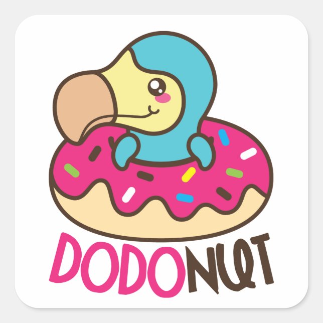 Stickers Carrés Dodonut (beigne) (Devant)