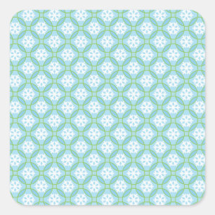 Stickers Carrés, Flèche de neige et cercles, Gloss