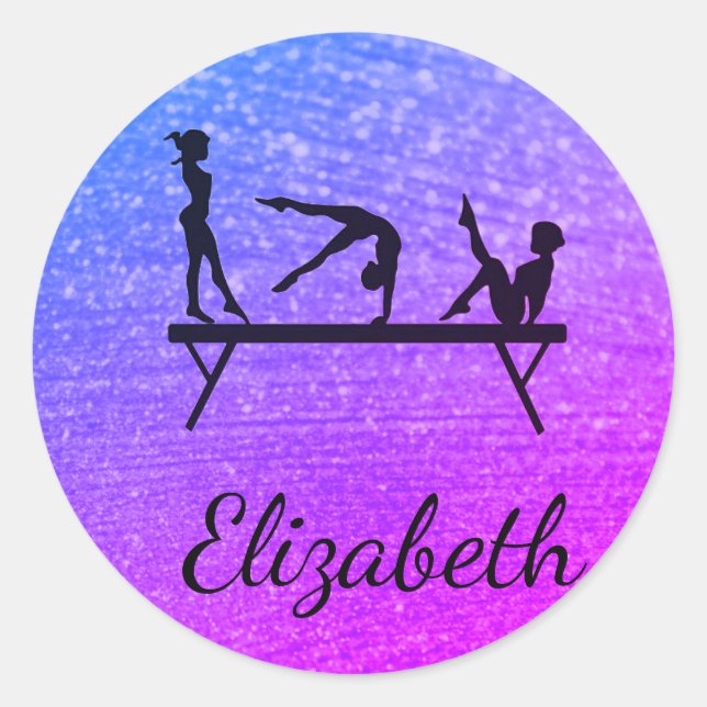 STICKERS CARRÉS GYMNASTIQUES PERSONNALISÉS (Devant)