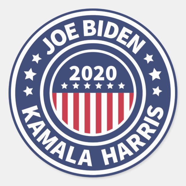 Stickers Carrés Joe Biden Kamala Harris 2020 (Devant)