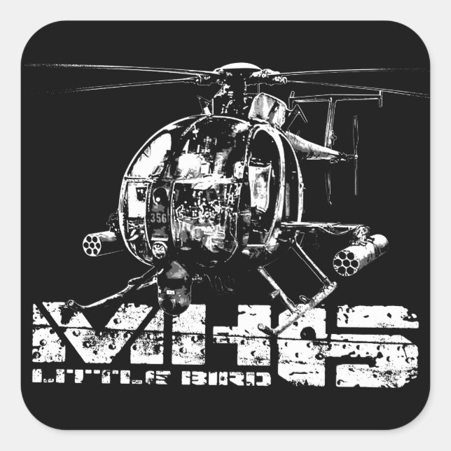 Stickers Carrés pour oiseaux MH-6 (Devant)