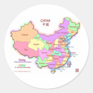 Stickers Carte Chine