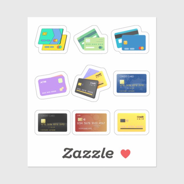 Stickers Carte de crédit (Feuille)