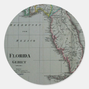 Stickers Carte Floride 1823