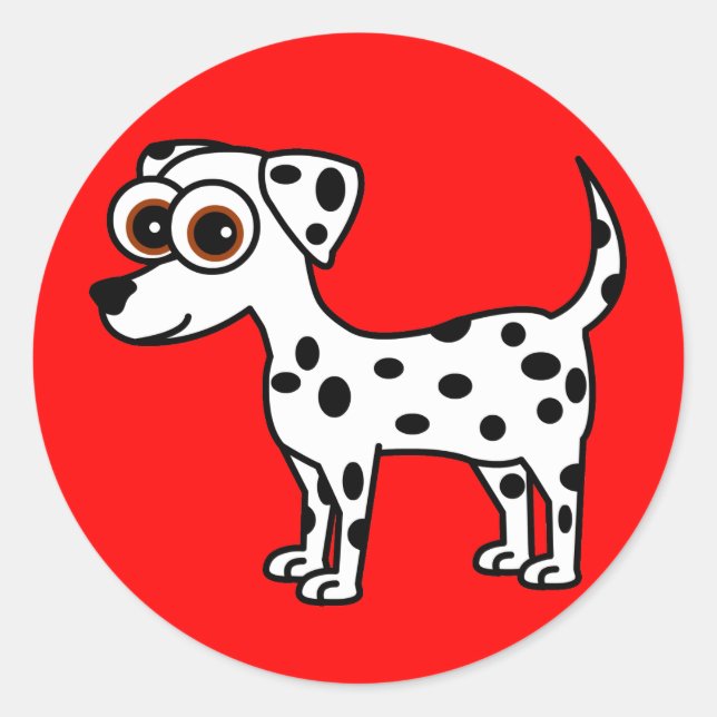 Stickers Cartoon de Dalmatie mignonne (Devant)