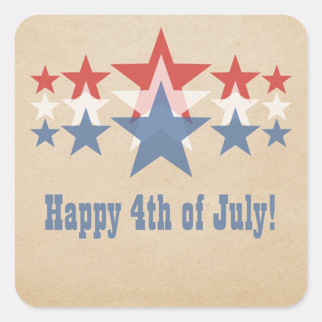 Stickers Cascade Red, White et Blue Star (Devant)