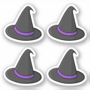 stickers casquette sorcière Halloween, ensemble de