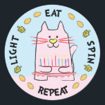 Stickers CAT Hanoukka "Léger, Manger, Spin, Répéte<br><div class="desc">Hanoukka/Chanukah CAT Vacances autocollants, "Lumière, Mange, Spin, Répéter" Bref, je l'épelle, Chanukah est l'un de mes jours fériés préférés. Amusez-vous à utiliser ces autocollants comme toppers de gâteau, étiquettes cadeaux, fermeture de sacs de faveur, ou tout ce qui touche vos festivités! Merci de vous être arrêté et de faire du...</div>